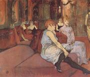 Henri De Toulouse-Lautrec Interior in the Rue des Moulins (mk09) oil on canvas